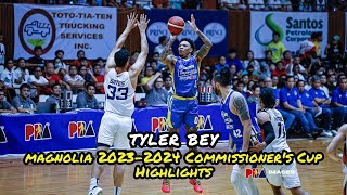 Tyler Bey Magnolia 20232024 PBA Commissioners Cup Highlights [upl. by Akirehc]