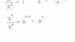 Exponents 4  Quotient Rule and Zero Exponent [upl. by Engamrahc690]