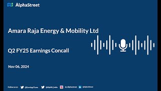 Amara Raja Energy amp Mobility Ltd Q2 FY202425 Earnings Conference Call [upl. by Darline]