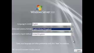 How to install Window Server 2008 tutorial [upl. by Larissa77]