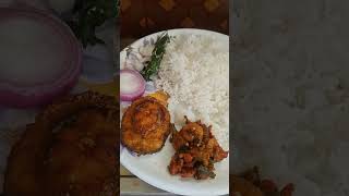 andhrastyle cooking food royyalu bendakaya 🍛😋👌🧅💖food fish fry ytshort [upl. by Ahoufe]