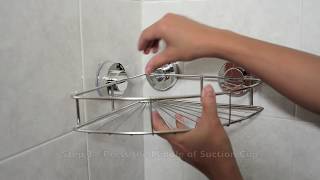 How Do You Install a Stainless Steel Suction Cup Corner Caddy Basket [upl. by Poole409]