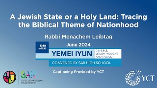 A Jewish State or a Holy Land Tracing the Biblical Theme of Nationhood [upl. by Ssur]