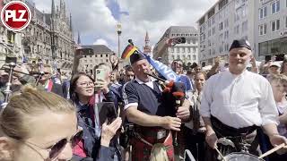 Scotland fans get the bagpipes out in Munich 🎶 [upl. by Cirek860]