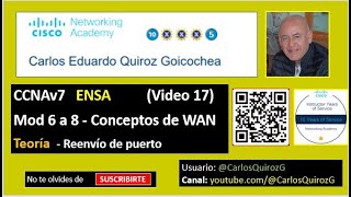 ENSA 17  Reenvío de puerto Teoría Módulos 6 a 8 Conceptos de WAN [upl. by Broadbent]