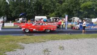 Arnie Beswick  Dick Estevez 2nd match race at the 2014 Nostalgia Nationals [upl. by Ehav]