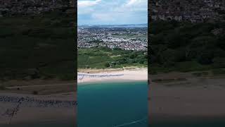 Aerial view of Hayling Island UK [upl. by Susejedairam]