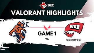 Auburn vs West Kentucky  Collegiate Valorant Highlights  SEC Game 1 [upl. by Nitreb]