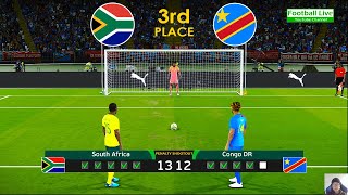 South Africa vs DR Congo  Penalty Shootout 2024  3rd Place African Cup of Nations 2023  PES [upl. by Ahtela]