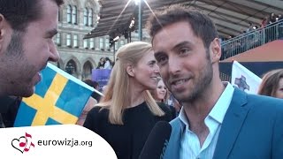 Måns Zelmerlöw podczas otwarcia Eurowizji 2015  wywiad [upl. by Valleau]