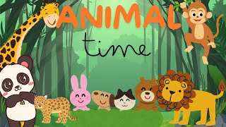 The Animal Song 🦁🐘🐒🐧🦓🐬🦘🦉🐻🐆Animal Dancetoddlerkindergarten learningeducational songpreschool [upl. by Barncard]