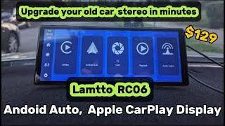 Lamtto RC06 Apple CarPlay  Android Auto  Dual Dash Cam  Review  Installation [upl. by Marlowe812]