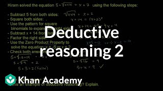 Deductive reasoning 2  Sequences series and induction  Precalculus  Khan Academy [upl. by Nnylrac]