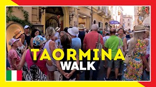 Taormina  4K Walk  Sicilian Charm amp Mediterranean Views 🇮🇹 [upl. by Eiroj]