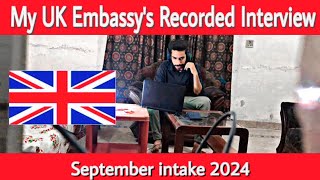 UK Embassy recorded interview  uk interview questions and answers  uk Biometric Process [upl. by Roderick171]