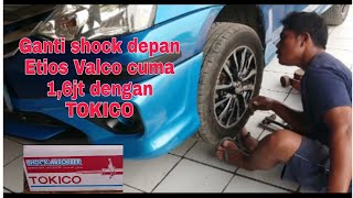 ganti shockbreaker TOYOTA ETIOS VALCO merek TOKICO cuma 16jt [upl. by Brag]