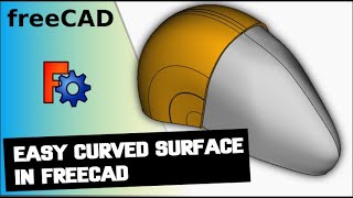 FreeCAD Curved Surfaces the Easy Way  Helicopter Canopy  Protogen Helmet Visor [upl. by Herculie]