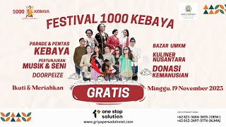 FESTIVAL 1000 KEBAYA 2023  OFFICIAL TEASER [upl. by Nedrah]