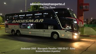 Andesmar 3060 Primera Clase  Marcopolo Paradiso 1800 DD G7  Volvo  AA849OX [upl. by Festus]