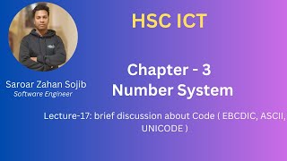 Lecture 17 Introduction to Binary code  ASCII UNICODE EBCDIC BCD [upl. by Aiyn]