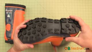 Husqvarna Rubber Loggers Boots  TreeStuffcom 360 View [upl. by Atsugua9]