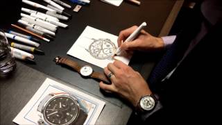 Sunflowerman drawing Edox Les Bémonts Chronograph Moon Phase [upl. by Dituri]