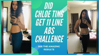 I Did Chloe ting Get 11 Line abs challenge Results are insane [upl. by Virgel]