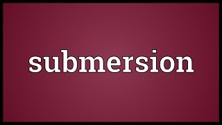 Submersion Meaning [upl. by Lait]