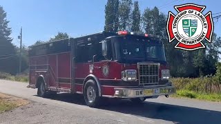 Township Of Langley Fire Engine 7 Responding [upl. by Yesima237]