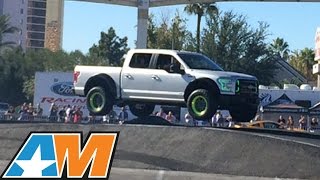 SEMA 2014 2015 Ford F150 Ultimate Funhaver Drifting amp Jumping [upl. by Aay384]