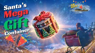 Santas Mega Gift Containers  Great Opening  World of Warships [upl. by Nivac]