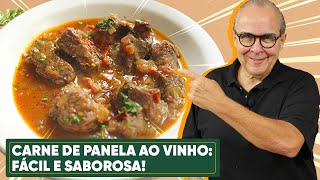 Carne de Panela com Molho de Vinho Receita Saborosa e Fácil [upl. by Nnahsal]