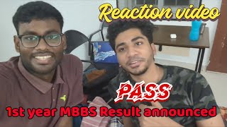 MBBS 1st year Result announced 💥  PASS 😊 Reaction video  Govt Ramanathapuram medical college [upl. by Sterner177]