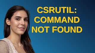 Apple csrutil command not found [upl. by Nhguavoj]