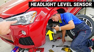 WHERE IS HEADLIGHT LEVEL SENSOR ON CAR WITH SELF LEVELING HEADLIGHTS [upl. by Watson]