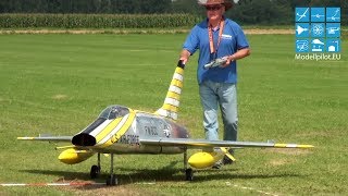 F100 SABRE RC TURBINE JET FLIGHT FRIEDHELM GRAULICH EUROFLUGTAG AERO CLUB RHEIDT 2016 [upl. by Wu]