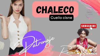 CHALECO ESCOTE HALTER CUELLO CISNE PATRONAJE [upl. by Anyal]