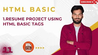 Lesson11  Resume Project Using HTML Basic Tags  Web Development Basics codewithsirohiya html [upl. by Nunnery]