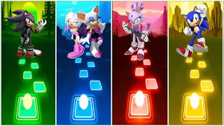 Sonic The Hedgehog 🆚 Shadow the hedgehog 🆚 Tails The Fox 🆚 Knuckles The Echidna  Tiles Hop 🎶🎯 [upl. by Anuqahs976]