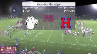 HSN LIVE Varsity Football Heritage Academy 5A MAIS vs Biggersville High School 1A MHSAA [upl. by Sall]