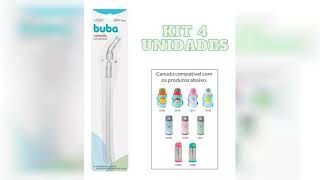 Review Kit 4 Canudo Refil Garrafa Copo Térmico Inox Alúminio Buba [upl. by Callista]