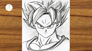 How To Draw Goku Super Saiyan blue  Easy drawing ideas for beginners  Beginners drawing [upl. by Nageet]