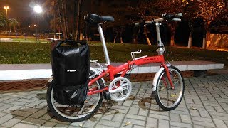 ALFORGE 20L BTWIN NA BICICLETA DOBRÁVEL [upl. by Ahsetra378]