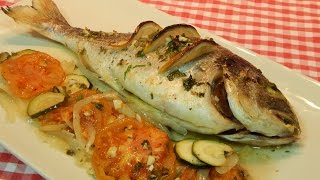 Receta fácil y rápida de pescado al horno dorada al horno [upl. by Carlo315]