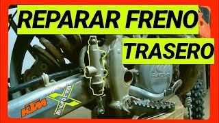 🥇COMO REPARAR BOMBA de FRENO TRASERA MOTO  Muy facil  KTM 250 [upl. by Birkle680]