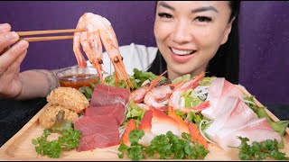 SASHIMI PLATTER ASMR EATING SOUNDS NO TALKING  SASASMR [upl. by Euv]