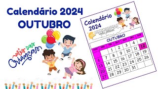 Calendário Outubro 2024 [upl. by Bagger]