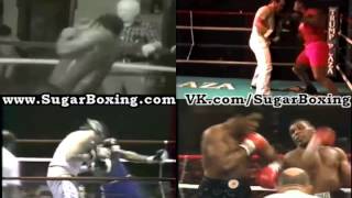 Mike Tyson Combo in Peekaboo 003b right uppercut  left hook in training amp fighting [upl. by Reidid]