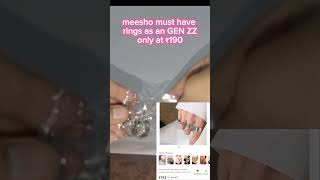 Meesho jewelry haul Must have rings as an gen z minimalist trending jewllery meesho viralvideo [upl. by Aphrodite]