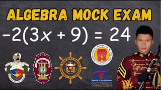 ALGEBRA MOCK EXAM Part 2  PNPA PMA PMMA MAAP UPCAT NAPOLCOM Civil Service Exam Reviewer [upl. by Nylyahs]